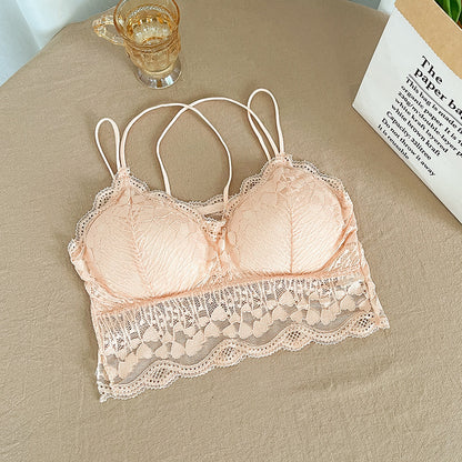 Tank Top Bra Lace Double Sling WUT4451