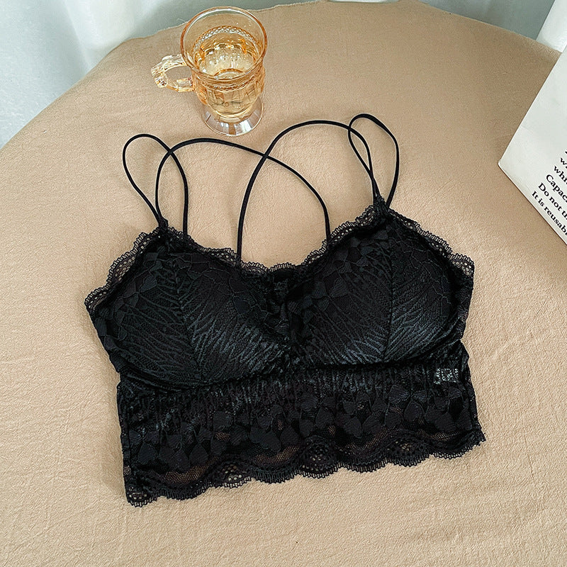 Tank Top Bra Lace Double Sling WUT4451
