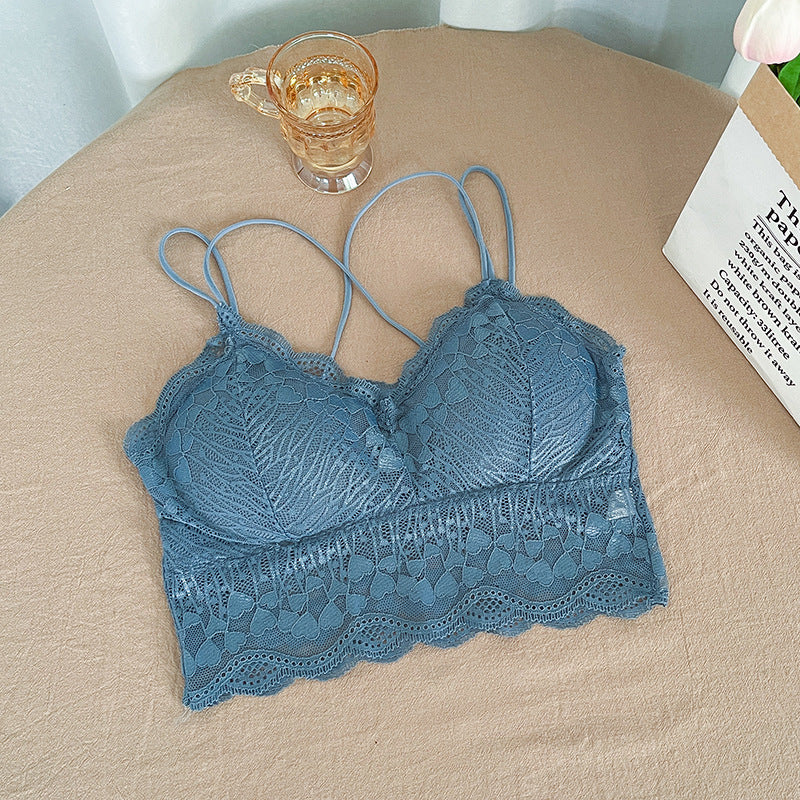 Tank Top Bra Lace Double Sling WUT4451