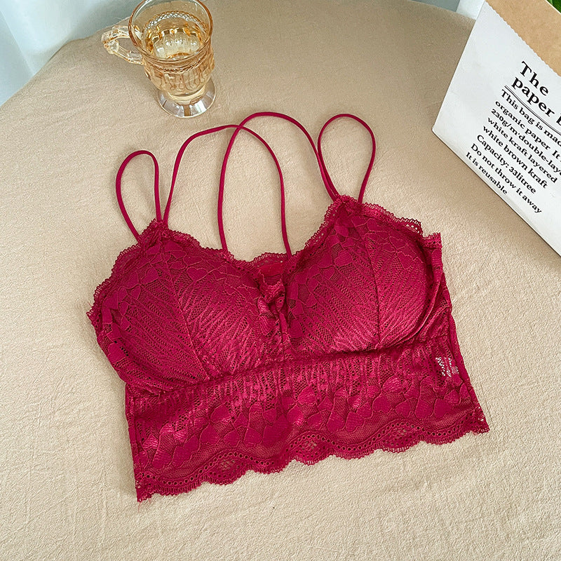 Tank Top Bra Lace Double Sling WUT4451