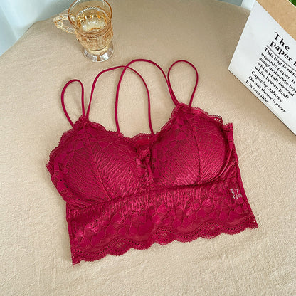 Tank Top Bra Lace Double Sling WUT4451