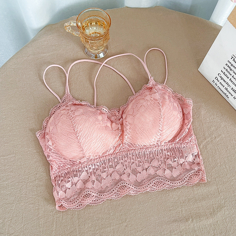 Tank Top Bra Lace Double Sling WUT4451
