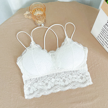 Tank Top Bra Lace Double Sling WUT4451