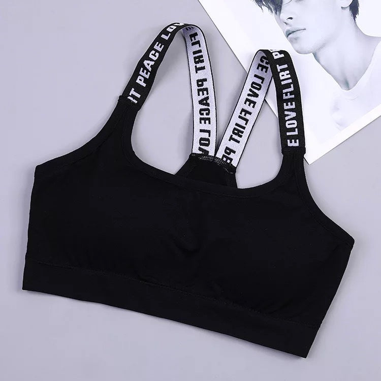 Tank Top Bra Letter Parachute Back WUT622