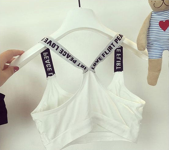 Tank Top Bra Letter Parachute Back WUT622