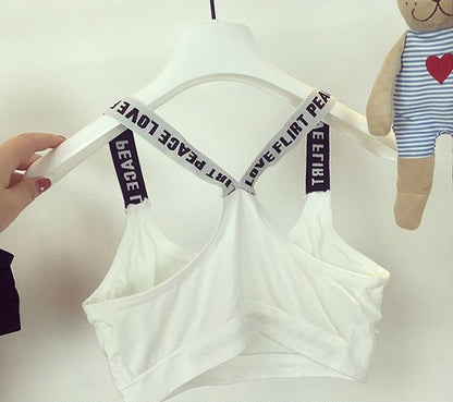Tank Top Bra Letter Parachute Back WUT622