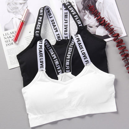 Tank Top Bra Letter Parachute Back WUT622
