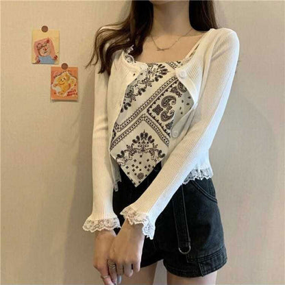 Tank Top Bra Ethnic Style Flower Ice Silk WUT8131