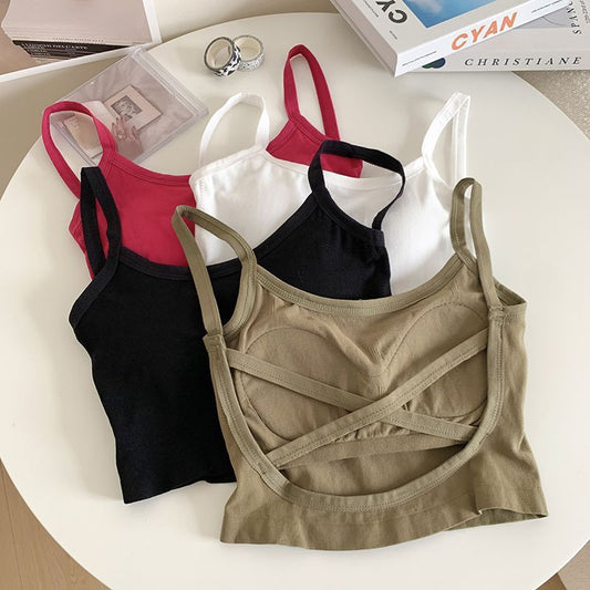 Tank Top Bra Cross Backless WUTT567