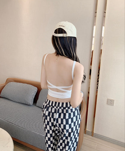 Tank Top Bra Cross Backless WUTT567