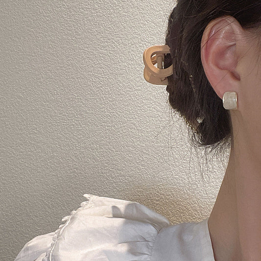 Earring Stud Simple Geometric Drip Glaze Texture XEA0187