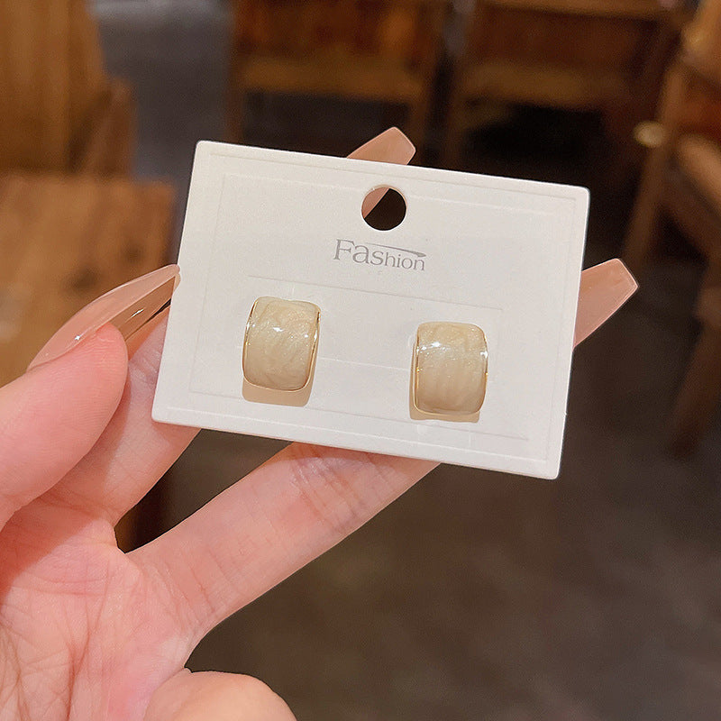 Earring Stud Simple Geometric Drip Glaze Texture XEA0187