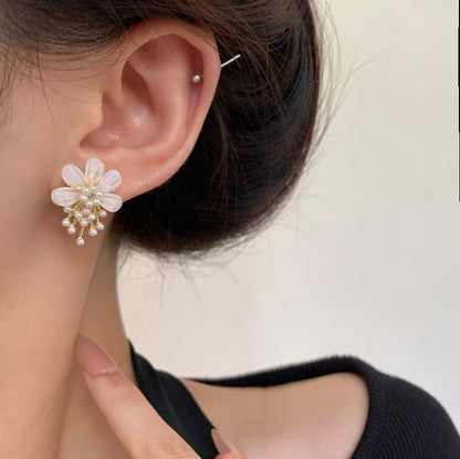Earring Stud Super Fairy Temperament Acrylic Flower XEA0999
