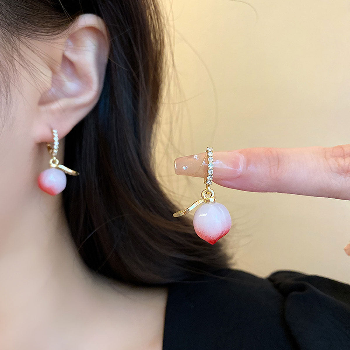 Earring Drop Sweet Pink Peach XEA1032