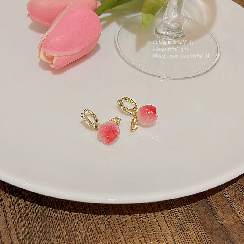 Earring Drop Sweet Pink Peach XEA1032