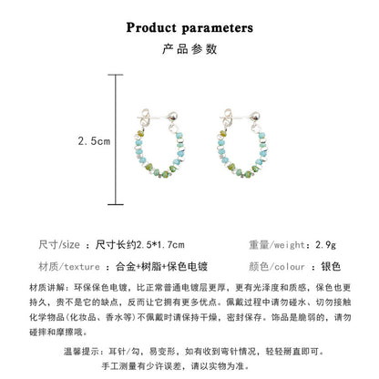 Earring Stud Dopamine Colored Beaded XEA1158