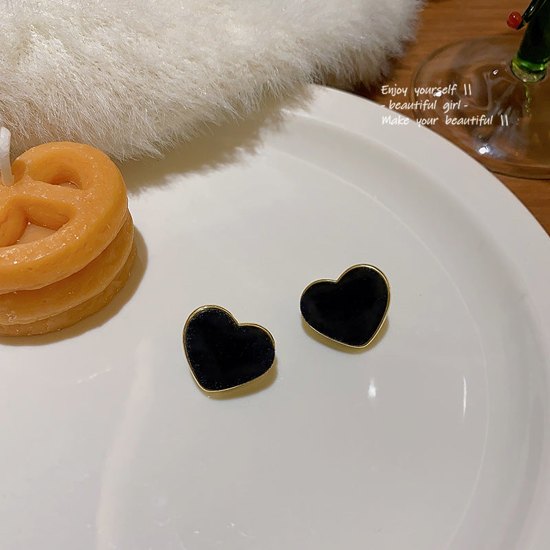 Earring Stud Simple Temperament Love Flocking XEA1314