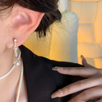 Earring Long Light Luxury Niche Pearl XEA1595