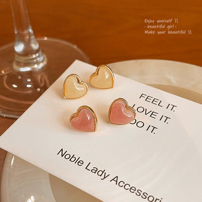Earring Stud Simple Versatile Temperament Love XEA1596