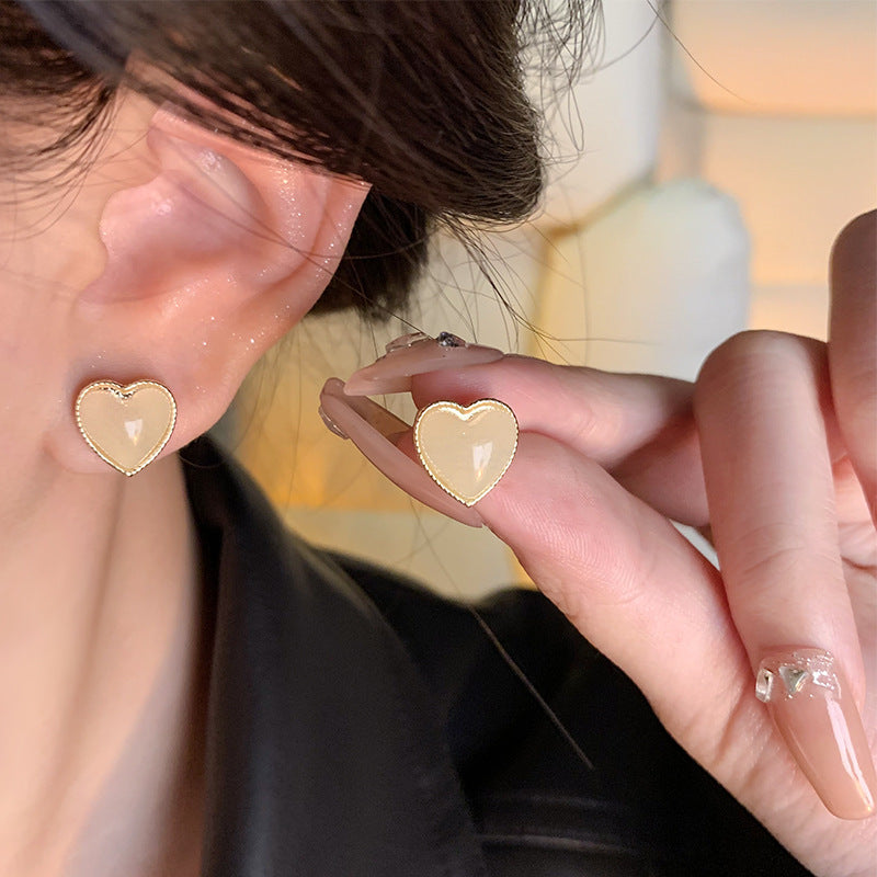 Earring Stud Simple Versatile Temperament Love XEA1596