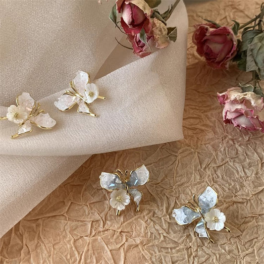 Earring Stud Summer Fresh Flower Fairy Temperament Butterfly XEA1635