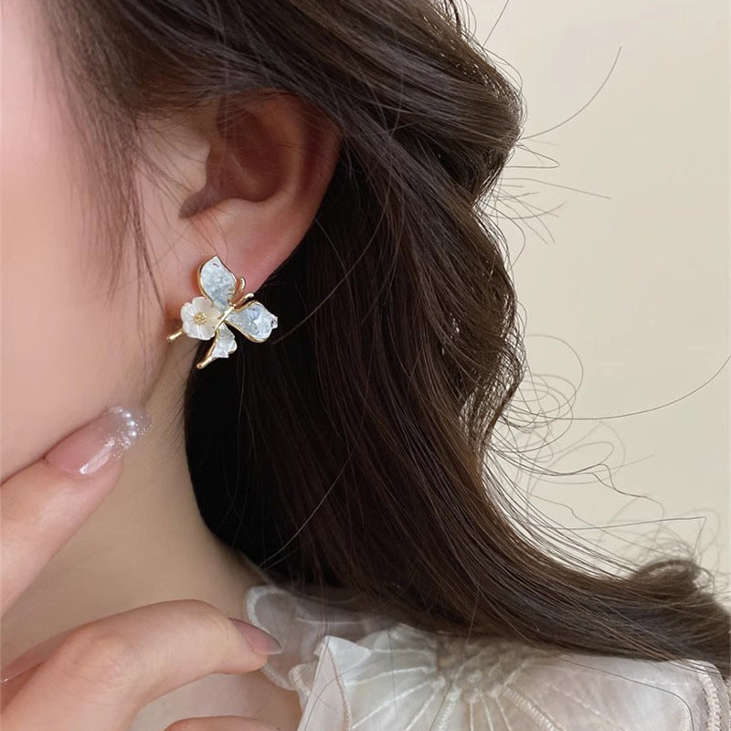 Earring Stud Summer Fresh Flower Fairy Temperament Butterfly XEA1635