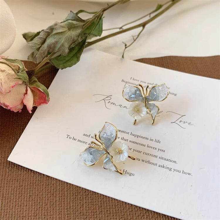 Earring Stud Summer Fresh Flower Fairy Temperament Butterfly XEA1635