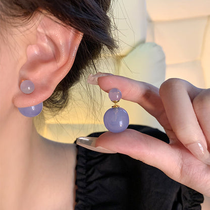 Earring Stud Double Sided Round Bead XEA1701