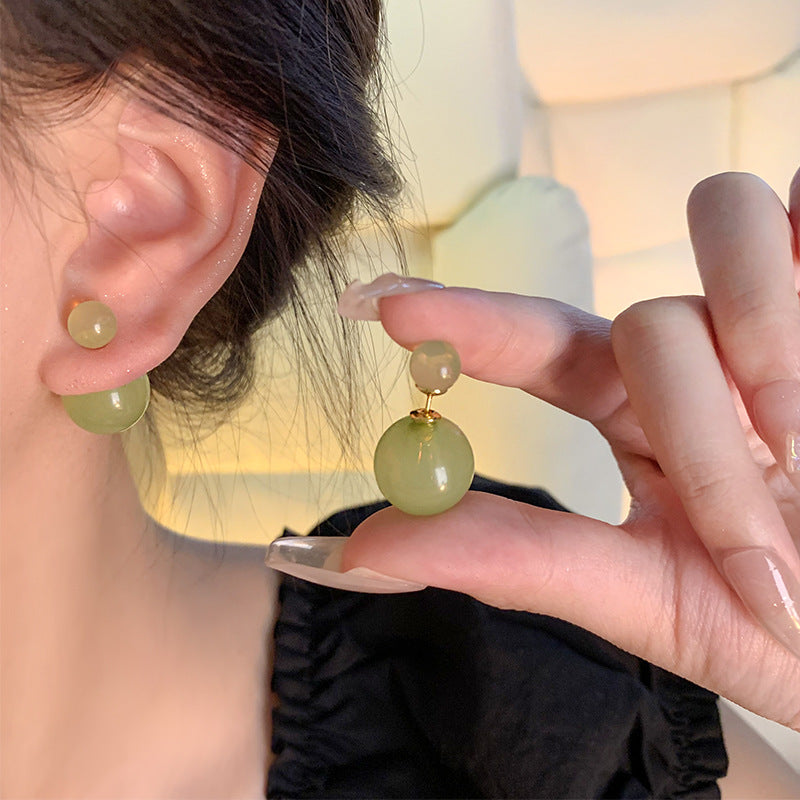Earring Stud Double Sided Round Bead XEA1701