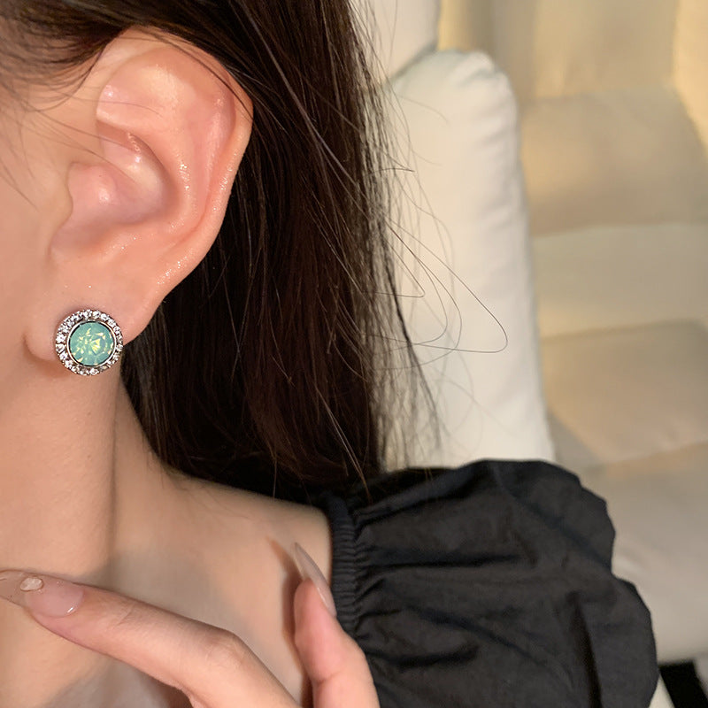 Earring Stud Retro Palace Style Exquisite Zircon XEA1746