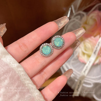 Earring Stud Retro Palace Style Exquisite Zircon XEA1746