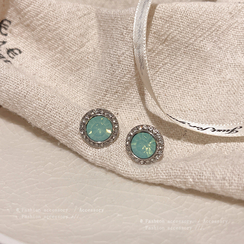 Earring Stud Retro Palace Style Exquisite Zircon XEA1746