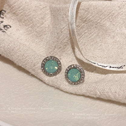 Earring Stud Retro Palace Style Exquisite Zircon XEA1746