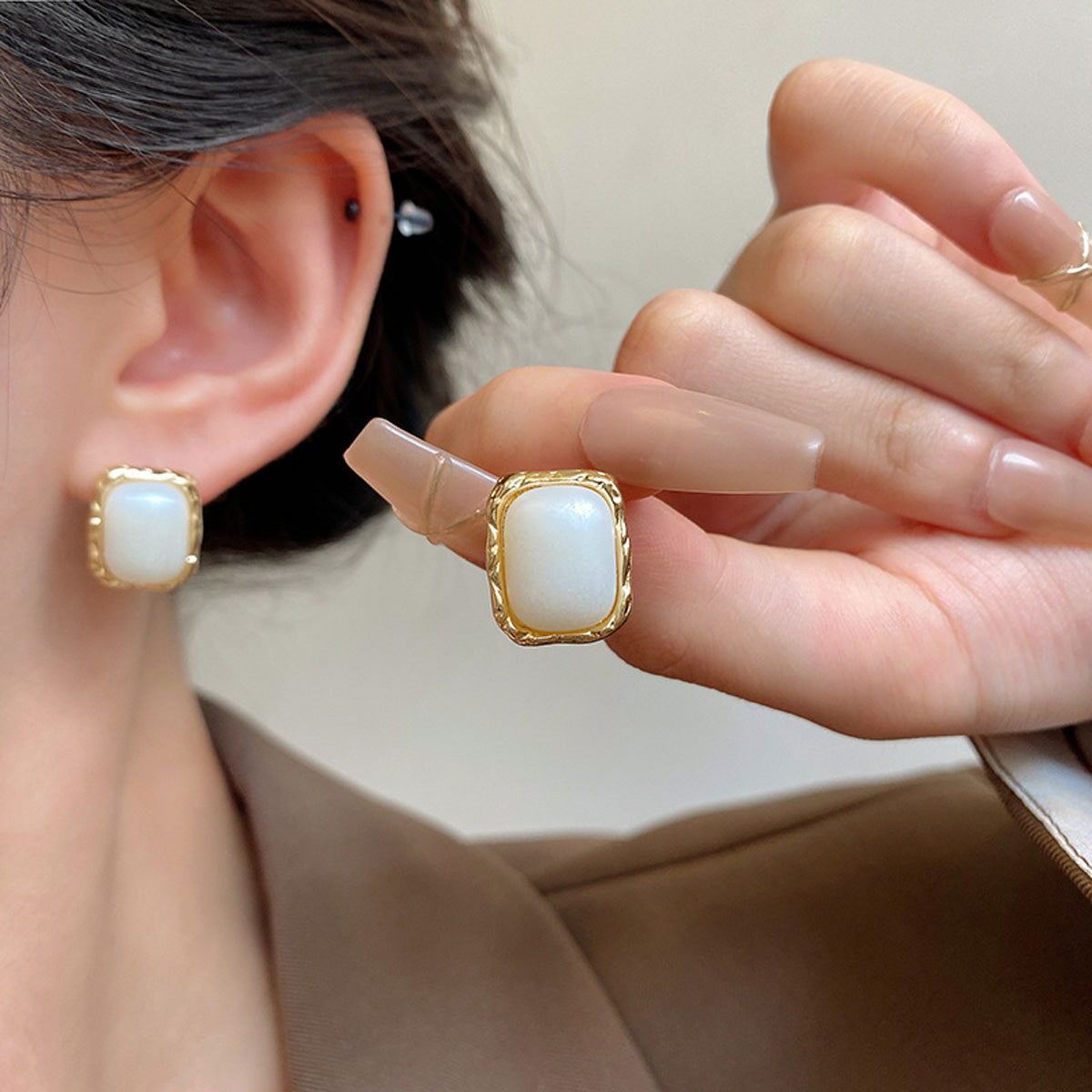 Earring Stud Simple High Grade Geometric XEA1751