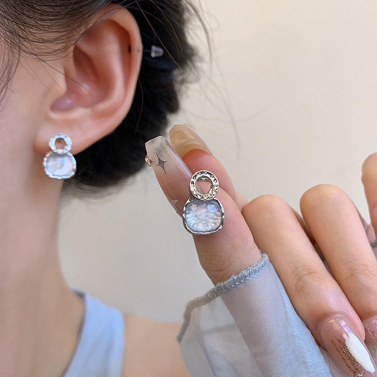 Earring Stud Light Luxury Niche Geometric XEA1816