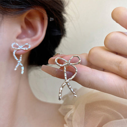 Earring Stud Niche Cold Style Simple Bow XEA1856