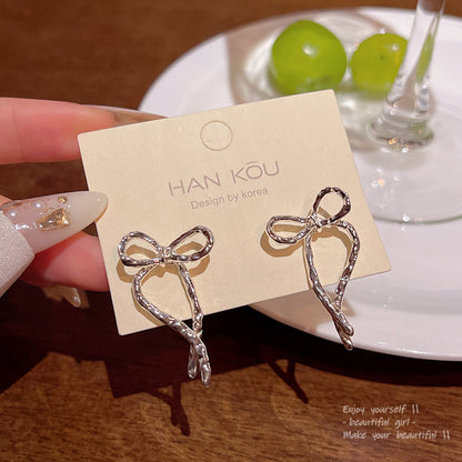 Earring Stud Niche Cold Style Simple Bow XEA1856
