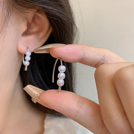 Earring Stud Simple Plain Pearl XEA1866