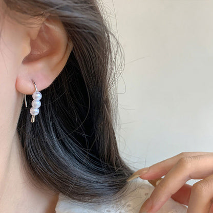 Earring Stud Simple Plain Pearl XEA1866