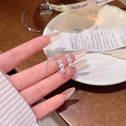 Earring Stud Simple Plain Pearl XEA1866