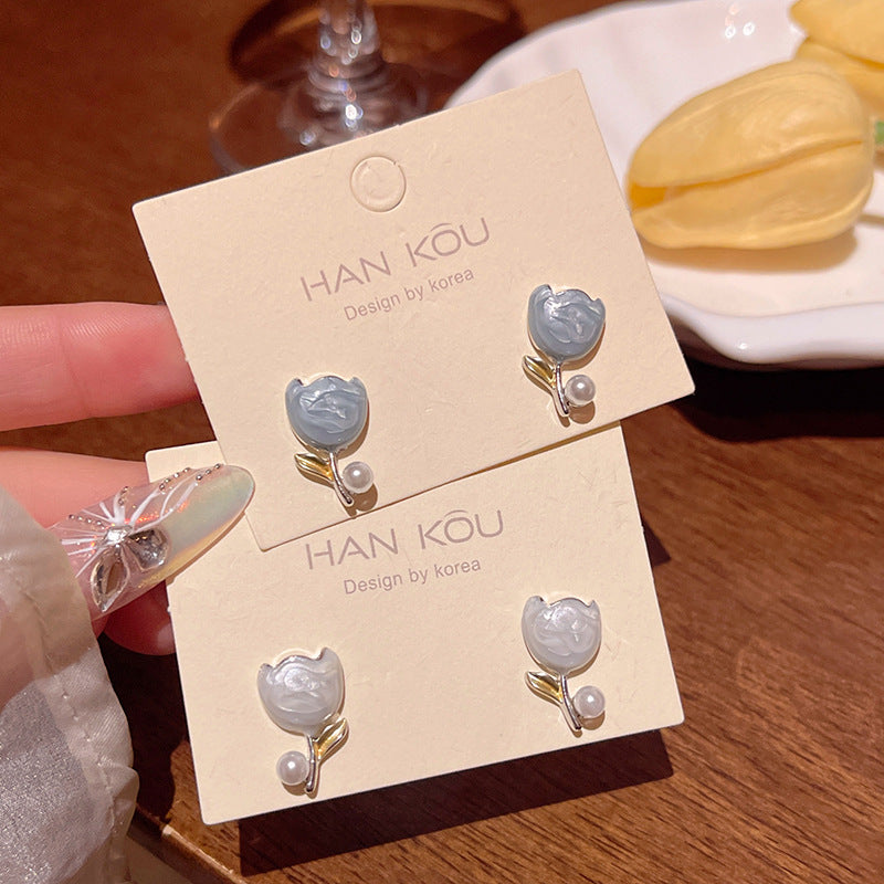 Earring Stud Gentle Glaze Tulip XEA1902