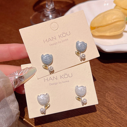 Earring Stud Gentle Glaze Tulip XEA1902