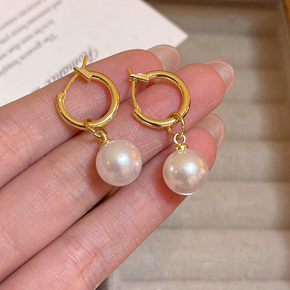 Earring Huggie Drop Retro Pearl XEA1908
