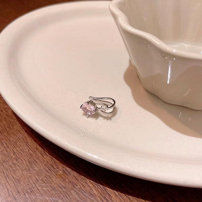 Earring Clip Light Luxury Niche Super Shiny Zircon XEA1916