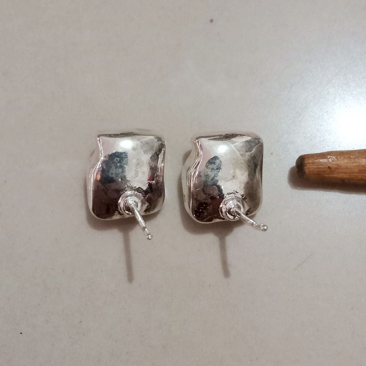 Earring Stud Sweet Cream Small Square XEA1930