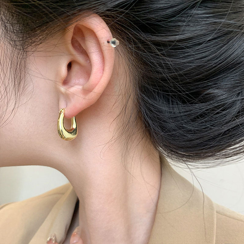 Earring Huggie Retro Personality Simple Versatile Temperament XEA1938
