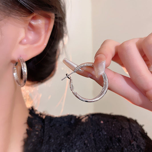 Earring Hoop Classic Plain Hoop XEA1939