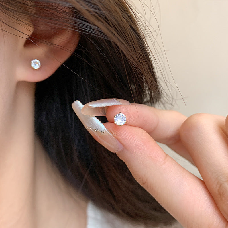 Earring Set Stud Simple Small Bow Zircon XEA1969