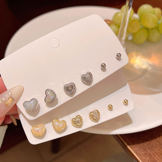 Earring Set Stud Sweet Temperament Simple Love XEA1986