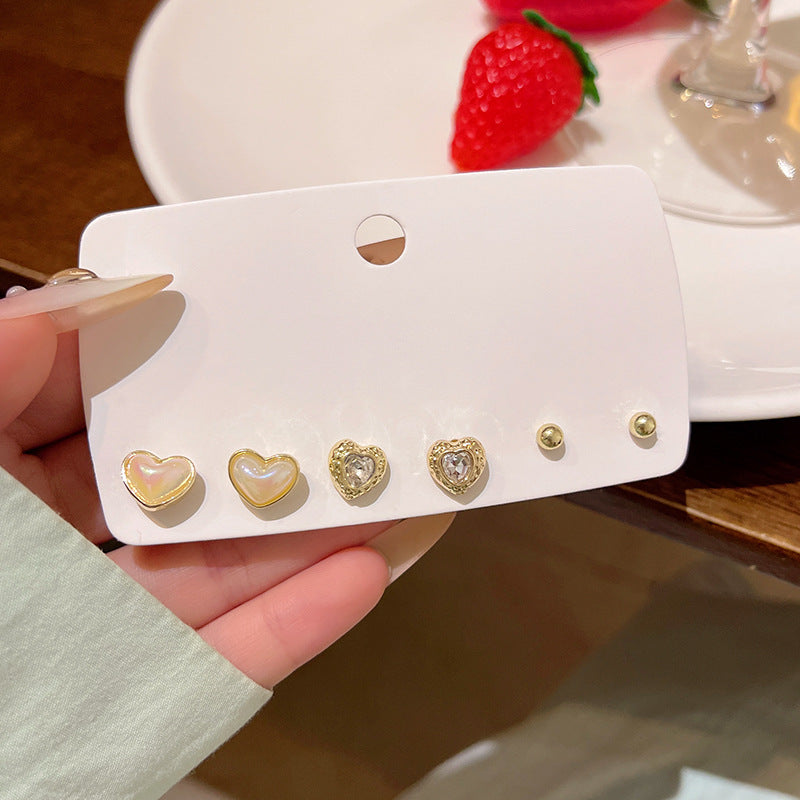 Earring Set Stud Sweet Temperament Simple Love XEA1986
